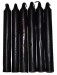 (set of 6) Black 6"  household  candle