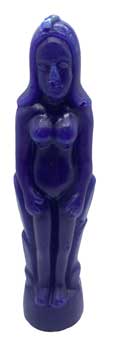 Blue Female candle 7"
