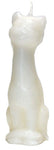 5 1/2" White Cat candle