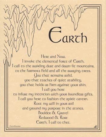 Earth Ritual Words Earth Invocation poster – Magic Under the Moonlight