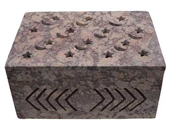 4" x 6" x 3" Star & Moon soapstone box