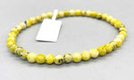 4mm Turquoise, Yellow bracelet