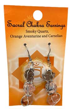 Sacral chakra earrings