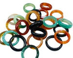 (set of 25) Agate, Banded rings