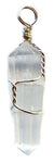 (set of 5) Selenite wire wrapped point