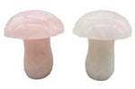 (set of 2) 1 3/4" Mushroom Rose Quartz