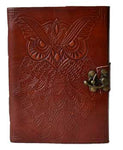 5" x 7" Owl leather blank book w/ latch