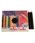 1/2" Black Chime Candle 20 pack