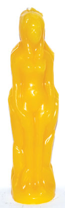Yellow Female candle 7"