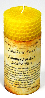 4" Summer Solstice Altar Lailokens Awen candle