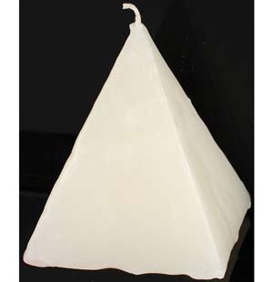 White Strawberry pyramid candle