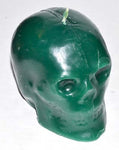 Green Skull Candle 3 1/2"