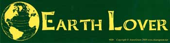 Earth Lover bumper sticker