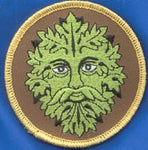Green Man iron-on patch 3"