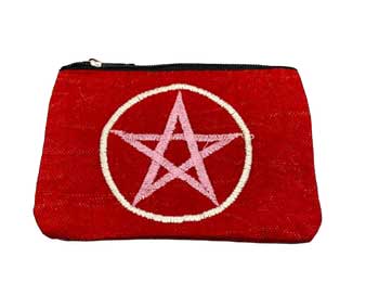 (set of 2) 4" x 6" Pentagram coin purse