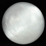 White Selenite gazing ball