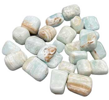 1 lb Calcite, Caribbean tumbled stones