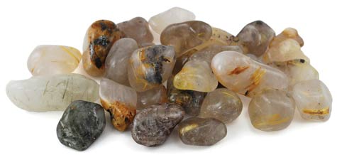 1 lb Rutile tumbled stones